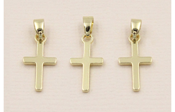 Colgante Cruz 20*8*1mm Dorado