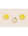 Disco de 10mm Dorado 2 agujeros esmalte Amarillo