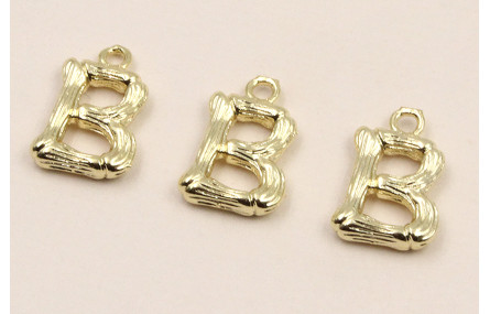 Colgante Letra B latón Dorado 15*10mm