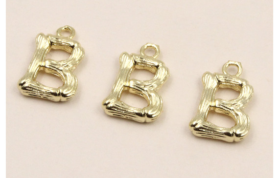 Colgante Letra B latón Dorado 15*10mm
