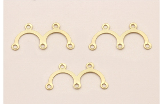 Cuenta Doble puente 20*10mm Dorado Mate