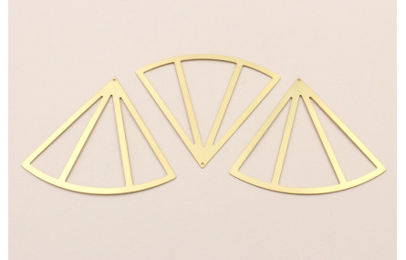 Colagnte Lámina abanico 57*62mm Dorado Mate