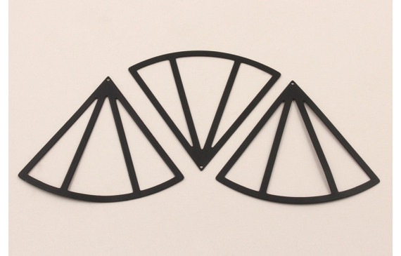 Colagnte Lámina abanico 57*62mm Negro Mate