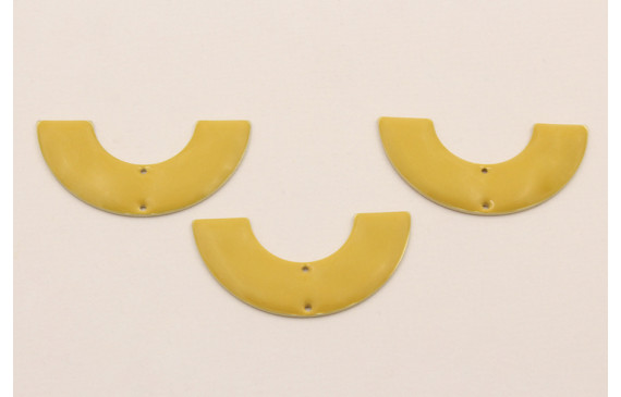 Pieza Medio Aro de 32mm diametro Esmalte Amarillo