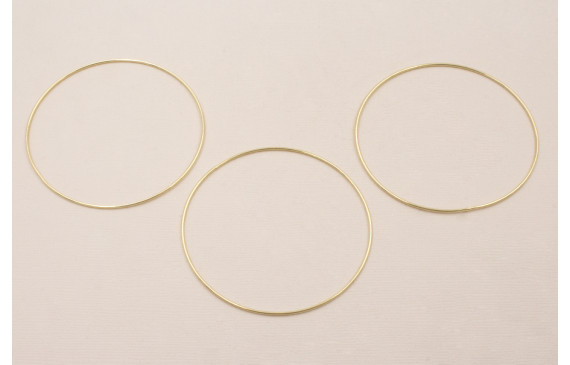Aro Pulsera de 65mm diámetro y 1mm Grosor Baño Oro