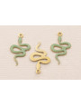 Colgante serpiente 18*10mm Esmalte Verde Turquesa