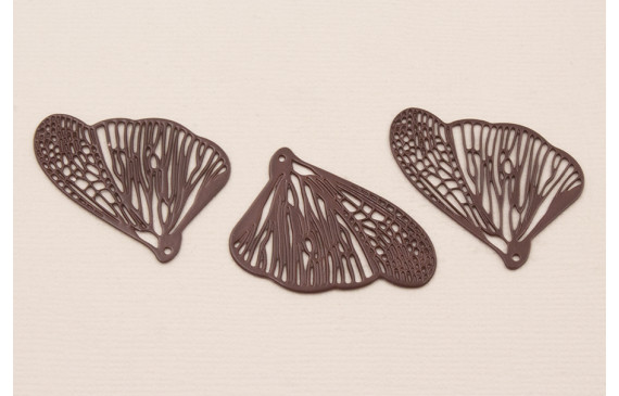 Cuenta Ala Mariposa 32*26 esmalte Marrón