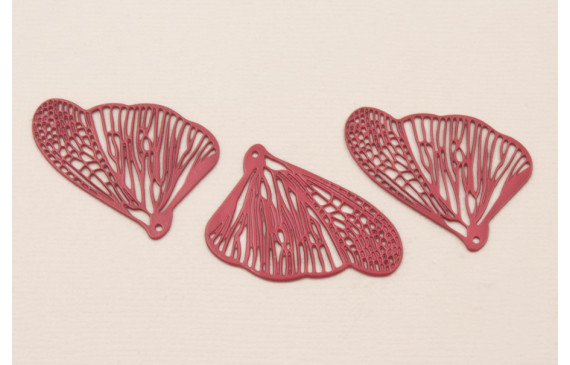 Cuenta Ala Mariposa 32*26 esmalte Frambuesa