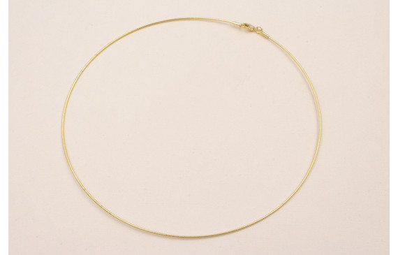 Collar Hilo de 1mm Dorado con cierre Mosquetón