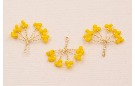 Cuenta Ramillete 6 pétalos 20*15mm Amarillo