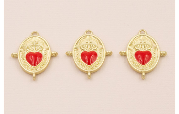 Colgante 4 anillas Sagrado Corazón 22*17 