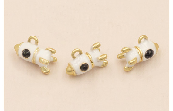 Colgante cohete 11*5mm Blanco y Negro