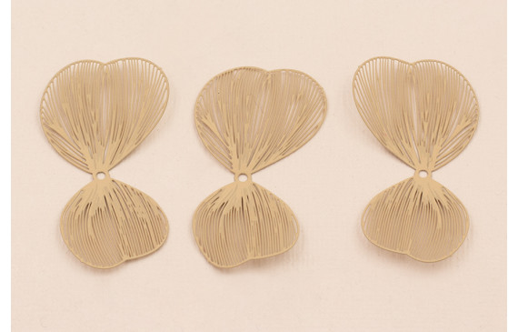 Pareja de Pétalos 50*27mm moldeables Beige