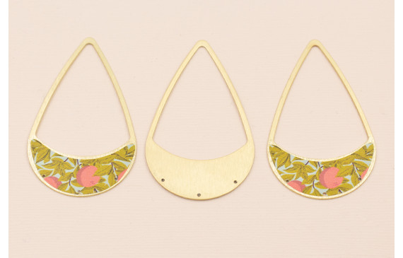 Colgante lágrima 58*37 O.Mate Hojas y Flores