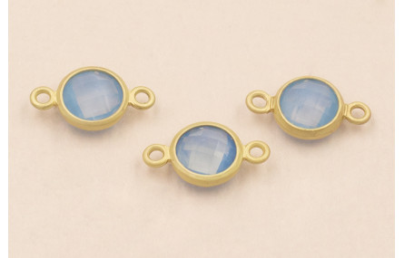 Entrepieza de 12*7 con Cristal Azul de 5mm O.Mate