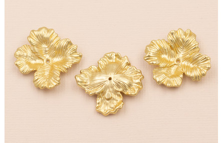 Flor Labrada 25*25mm Oro Mate