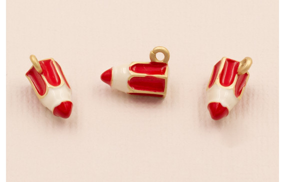 Colgante Lapicero 11*6mm Rojo
