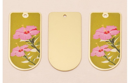 Pieza 50*25 Oro mate  Flores Fondo Beige