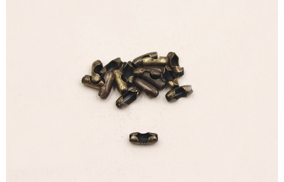 Cierre cadena Bolas 1,5mm Oro Viejo 6mm long.