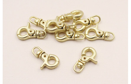 Mosquetón Dorado Mate 20*12mm