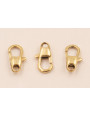 Cierre Mosquetón Acero Inox. 15*7mm Oro