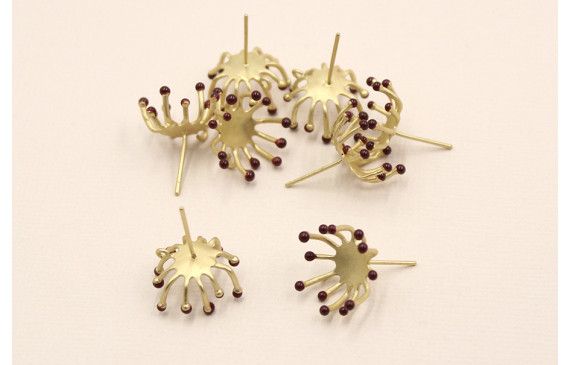 Perno estambres 13mm puntas esmaltadas Granates