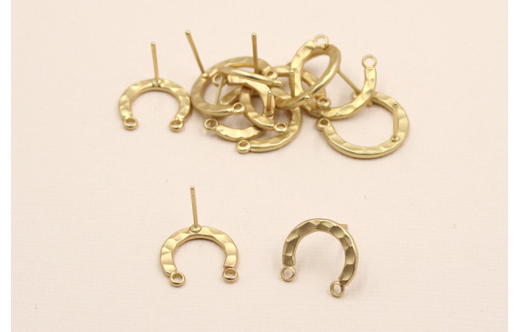 Pendiente Herradura 18*16mm Dorado Mate