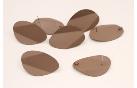 Ovalo Doblado 43*25mm Marrón Mate