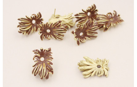 Perno Nenufar Dorado Mate 25*13mm Marrón