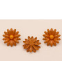 Pendiente Flor 40mm Ocre y Naranja