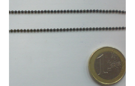 Cadena bolas 1,5mm  oro viejo