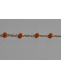 Cadena engarzada piedra 3*2 Naranja