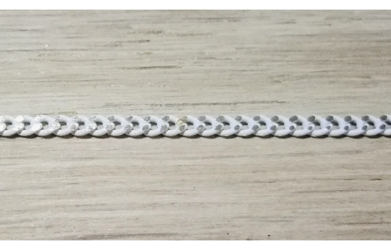 Cadena Eslabones 1*2mm Dorado y Blanco