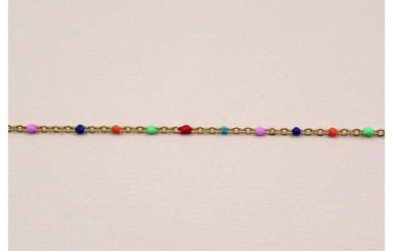 Cadena de 1,5mm O.mate con esmalte Multicolor