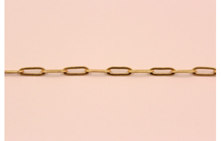 Cadena eslabón rectangular 12*4*0,5mm Oro Mate