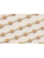 Cadena Marganitas 6mm diametro Lila + Amarillo