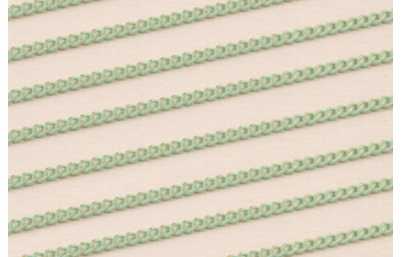 Cadena Eslabones 1*2mm Dorado y Turquesa