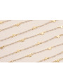 Cadena Perlas 1mm con estrella de 4mm Dorado Mate