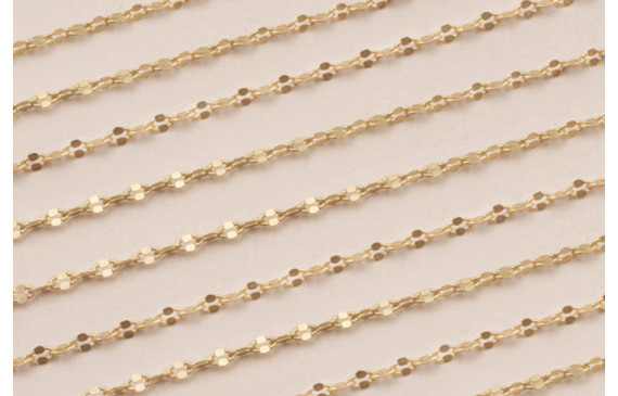Cadena Micro Ovalo 2,5*1,5mm Dorado Mate