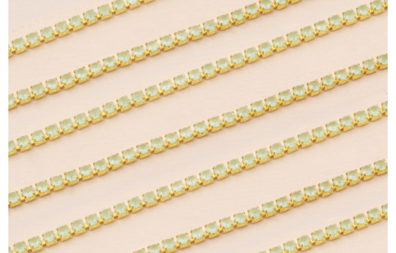 Cadena Strass Critstal 2mm Agua Opal