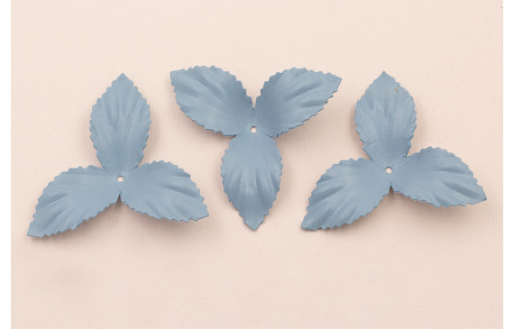 Flor pétalos relieve 60mm diam. Azul 