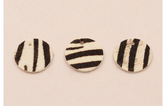 Disco Piel tintada 17mm Cebra