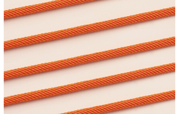 Cordón retorcido trenzado 4mm Color Naranja