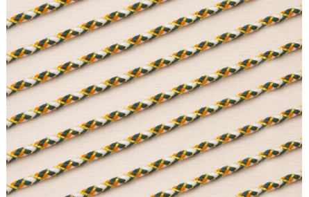 Driza 2mm Hilo Metálico Verde, Blanco y Salmón