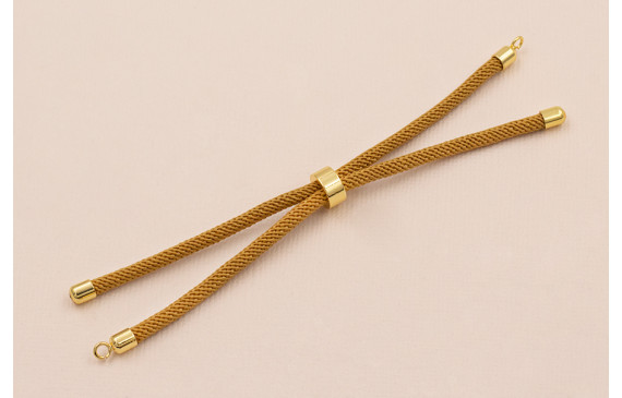 Cordón de 3mm Preparado para Pulsera color Mostaza