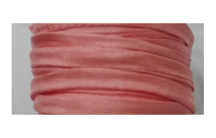 Cinta de seda Natural cosida 5-7mm salmón