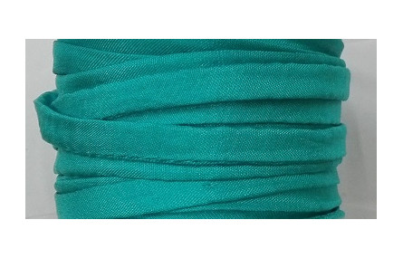 Cinta de seda Natural cosida 5-7mm Tuquesa