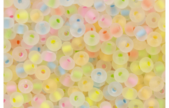 10 gramos Abalorio MIX Fluor trans 3mm