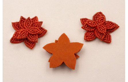 Flor Montada de 40mm diametro Coral