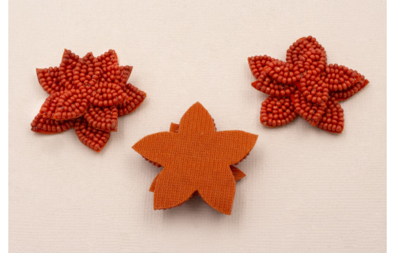 Flor Montada de 40mm diametro Coral